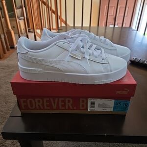 Puma White Low-Top Court Sneaker Women